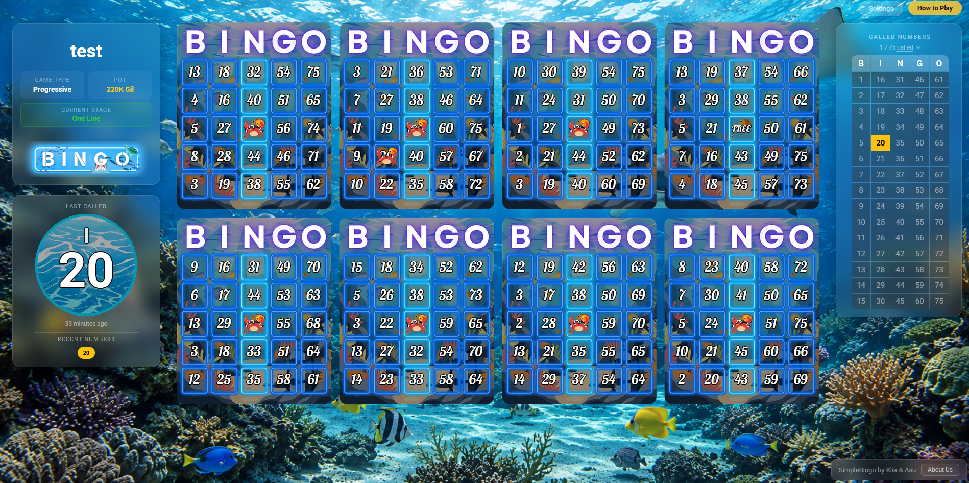 SimpleBingo theme