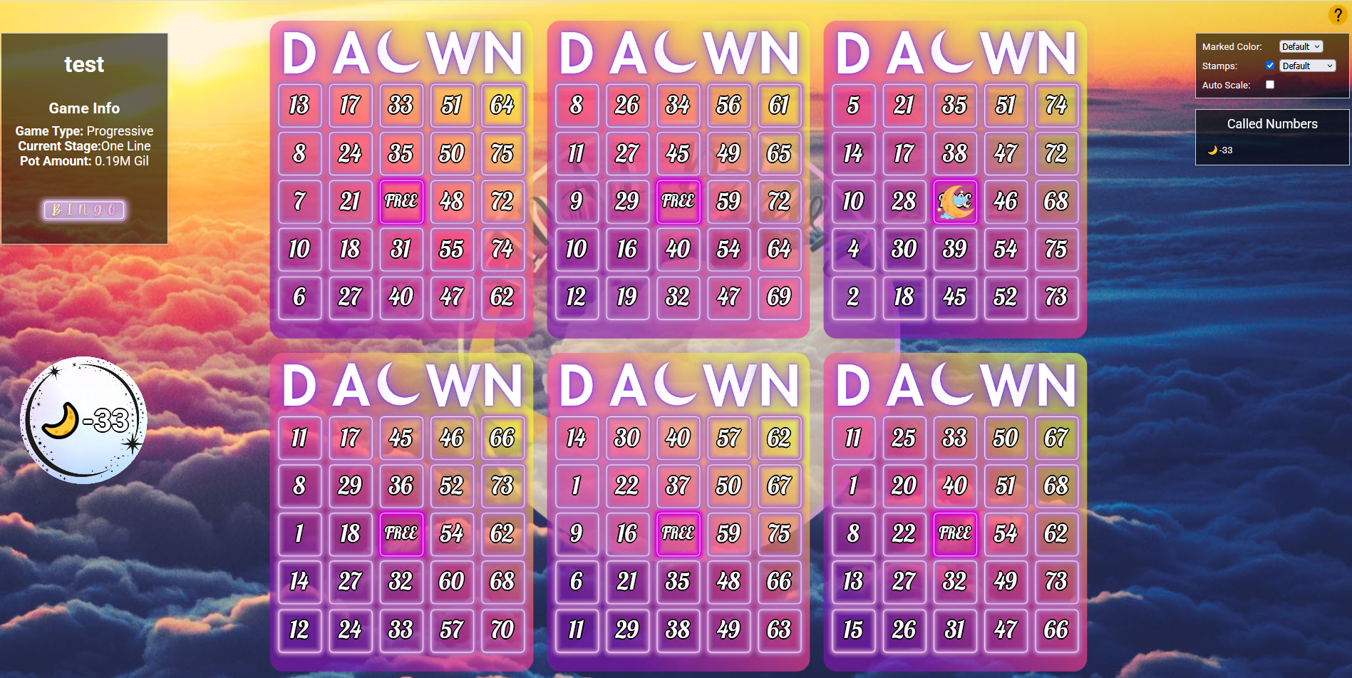 SimpleBingo theme