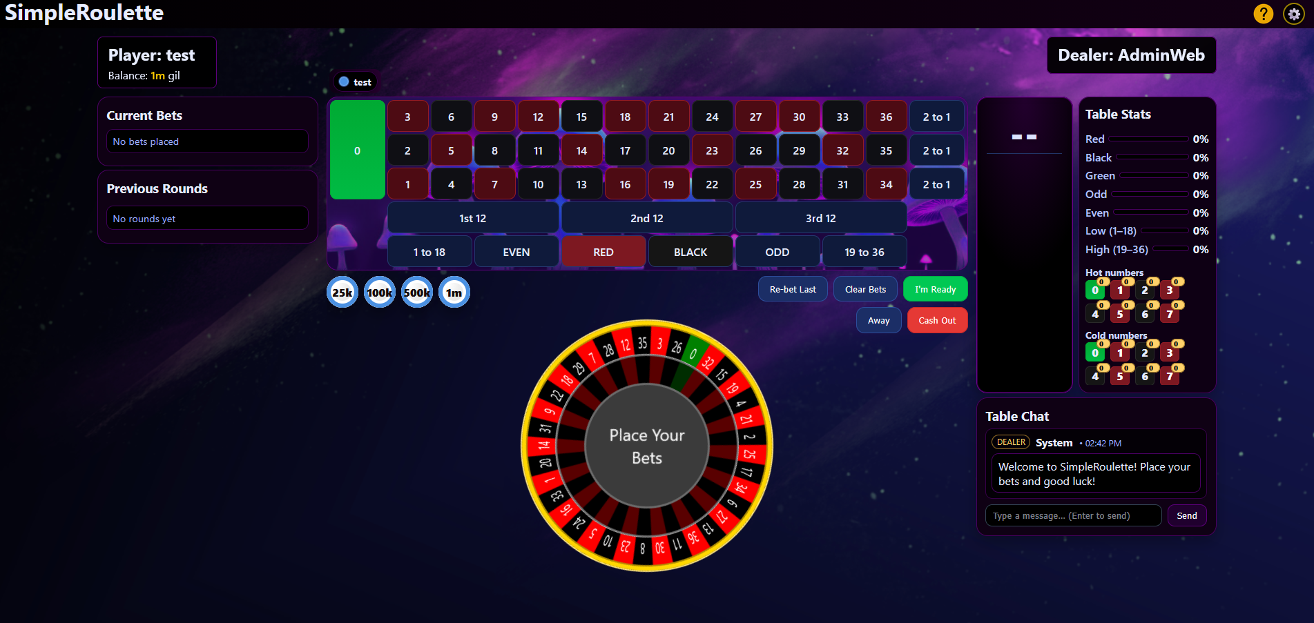 SimpleRoulette theme