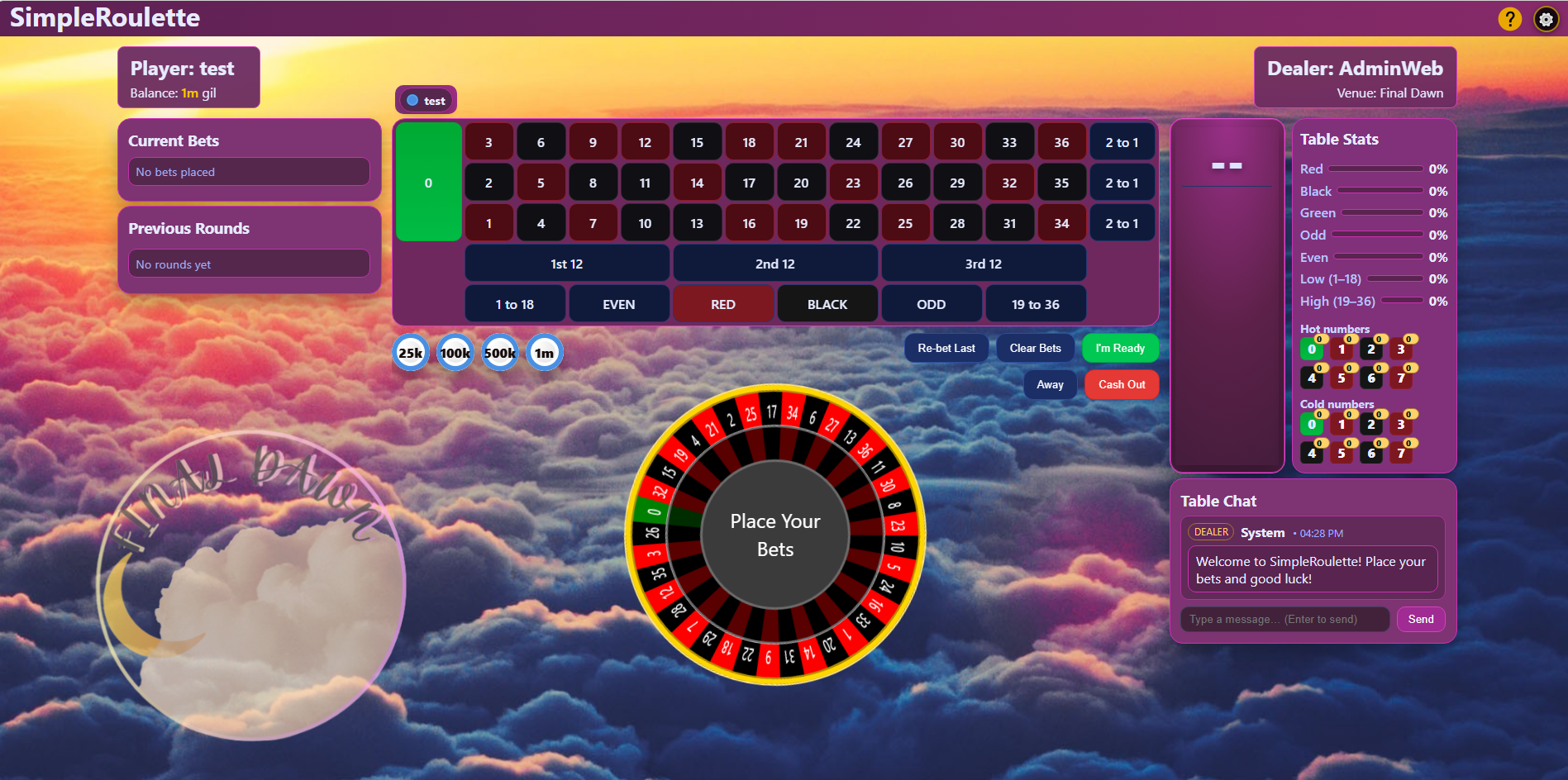 SimpleRoulette theme